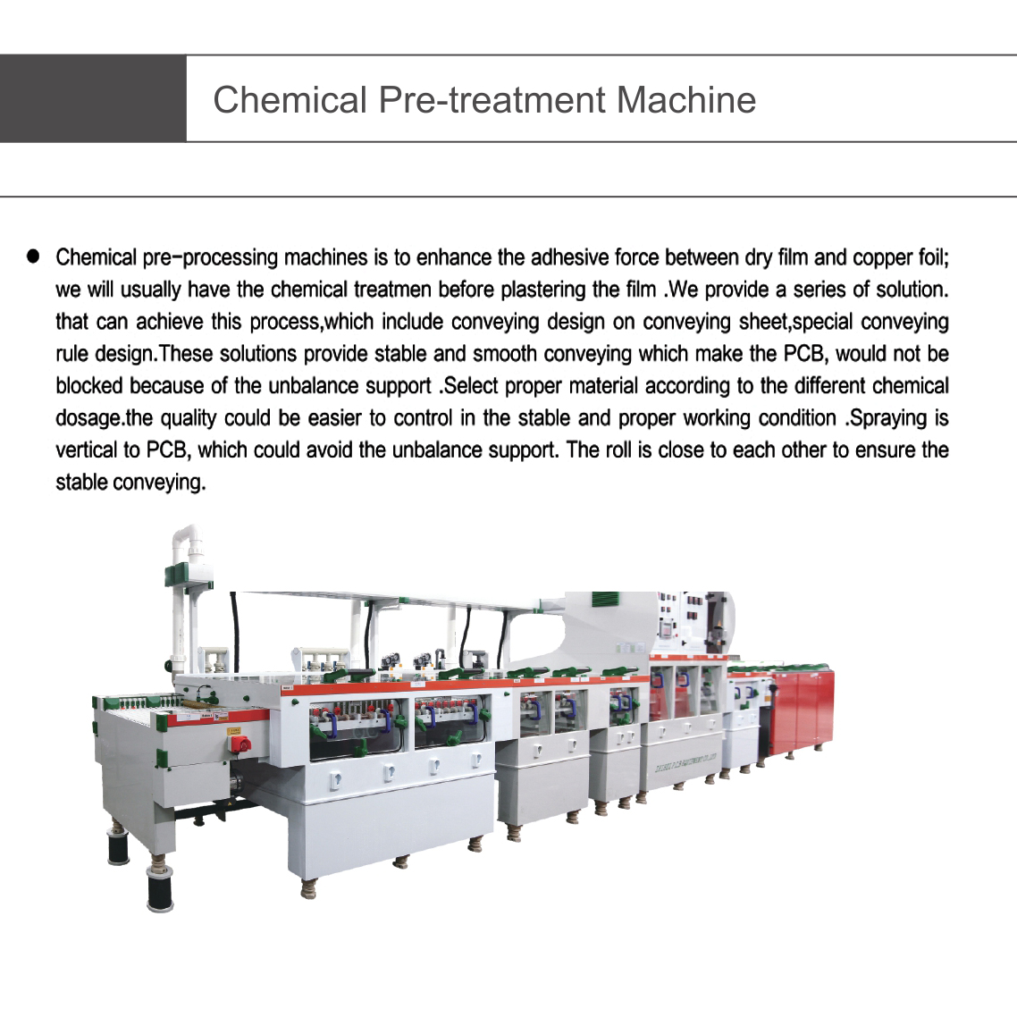 Highly Efficient Chemical Pre-treatment Machine for PCB Board Processing